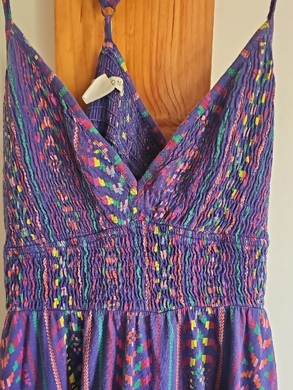 Billabong Purple Printed Spaghetti Strap Sundress